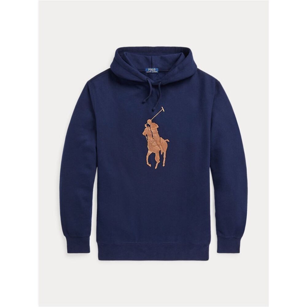 Polo Ralph Lauren The RL Fleece Leather-Big Pony Hoodie